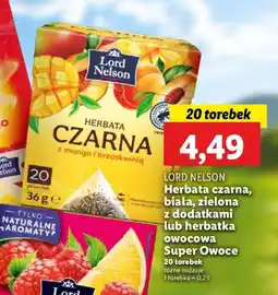 Lidl Herbata czarna z mango i brzoskwinią Lord Nelson oferta