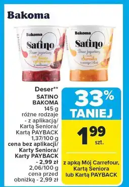 Carrefour Market Deser SATINO BAKOMA różne rodzaje oferta
