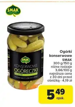 Carrefour Market Ogórki konserwowe SMAK oferta