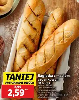Lidl Bagietka z masłem czosnkowym Piekarnia w sercu Lidla oferta