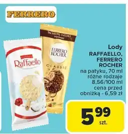 Carrefour Market Lody Raffaello, Ferrero Rocher różne rodzaje oferta