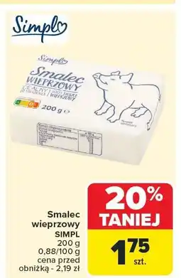 Carrefour Market Smalec wieprzowy Simply oferta
