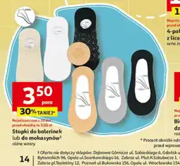Auchan Stopki do balerinek lub do mokasynów oferta
