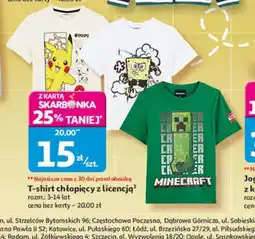 Auchan T-shirt chłopięcy z licencją oferta
