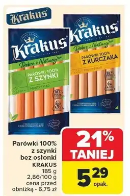 Carrefour Market Parówki 100% z szynki bez osłonki Krakus oferta