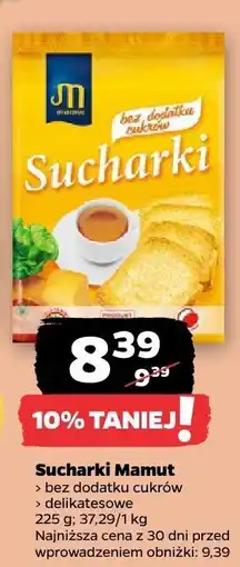 Netto Sucharki bez dodatku cukrów Mamut oferta