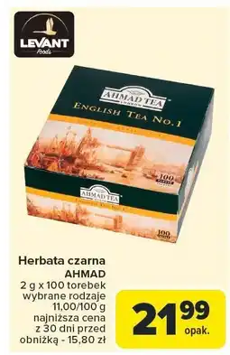 Carrefour Market Herbata czarna Ahmad oferta
