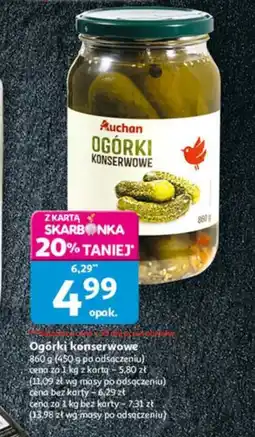 Auchan Ogórki konserwowe Auchan oferta