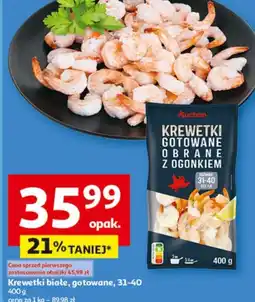 Auchan Krewetki białe, gotowane, obrane z ogonkiem oferta