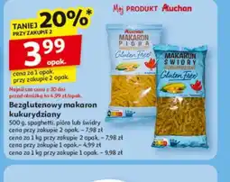 Auchan Bezglutenowy makaron kukurydziany oferta