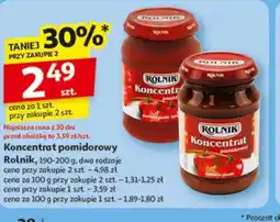 Auchan Koncentrat pomidorowy Rolnik oferta