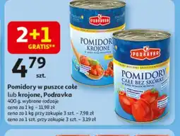 Auchan Pomidory w puszce całe lub krojone Podravka oferta