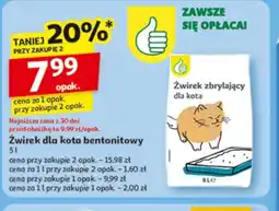 Auchan Zwirek dla kota bentonitowy oferta