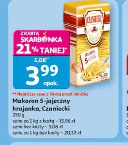Auchan Makaron 5-jajeczny krajanka, Czaniecki oferta