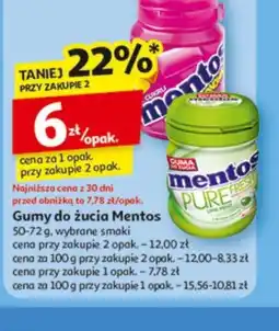 Auchan Gumy do żucia Mentos oferta