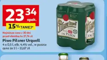 Auchan Piwo Pilsner Urquell oferta