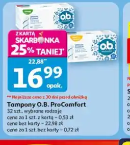 Auchan Tampony O.B. ProComfort oferta