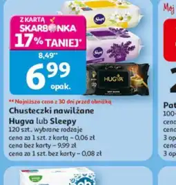 Auchan Chusteczki nawilżane Hugva lub Sleepy oferta