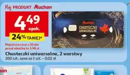 Auchan Chusteczki uniwersalne Auchan oferta