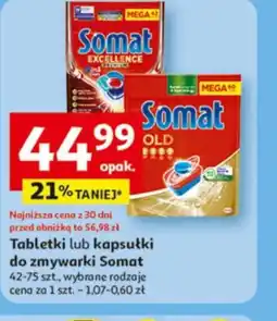 Auchan Tabletki lub kapsułki do zmywarki Somat oferta