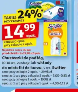 Auchan Chusteczki do podłóg, do miotetki do kurzu Swiffer oferta