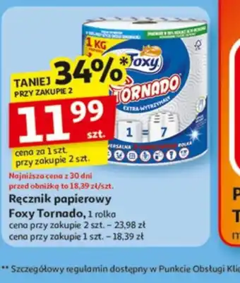 Auchan Ręcznik papierowy Foxy Tornado oferta