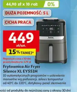Auchan Frytownica Air Fryer Tefal Silence XL EY551H oferta