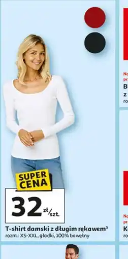 Auchan T-shirt damski z długim rękawem oferta