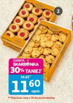 Auchan Ciastka słoneczniki, piegowate lub kokosowe Złotokłos oferta