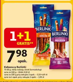 Auchan Kabanosy ostry kurczak Morliny Berlinki oferta