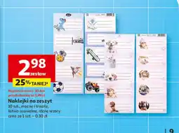 Auchan Naklejki na zeszyt Rexus oferta