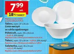 Auchan Talerz ze szkła opalowego 22 x 19 cm oferta