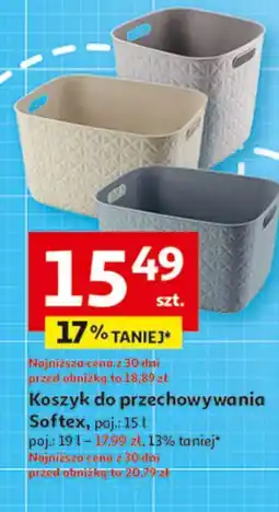 Auchan Koszyk softex 19 l Curver oferta