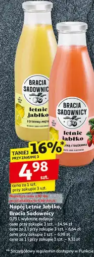 Auchan Sok letnie jabłko z cytryną i miętą Bracia Sadownicy oferta