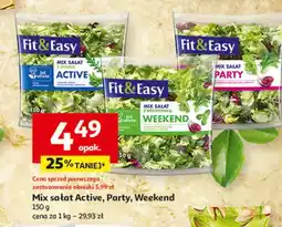 Auchan Mieszanka sałat party Fit & Easy oferta