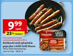 Auchan Kiełbaski w stylu meksykańskim z papryką i pieprzem Sokołów Grill House oferta