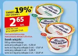 Auchan Serek wiejski z serem ricotta Hochland Almette oferta