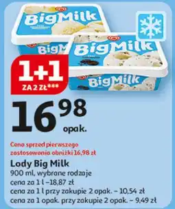 Auchan Lody ciasteczko Algida Big Milk oferta