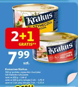 Auchan Mielonka luksusowa wieprzowa Krakus Animex oferta