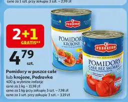 Auchan Pomidory całe bez skórki Podravka oferta