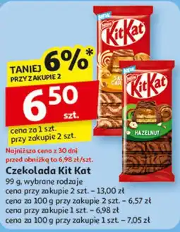 Auchan Czekolada hazelnut Kitkat oferta
