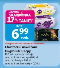 Auchan Chusteczki nawilżane exotic glow Hugva oferta
