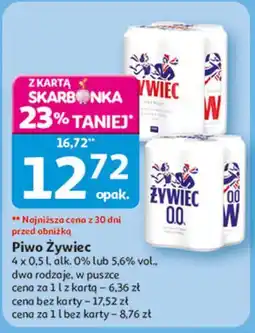 Auchan Piwo Żywiec Bezalkoholowe oferta