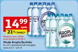 Auchan Woda średnio musująca Kropla Beskidu oferta