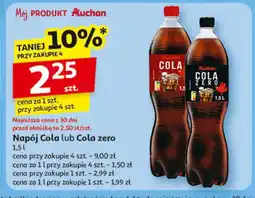 Auchan Napój cola zero Auchan Różnorodne (Logo Czerwone) oferta