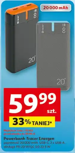 Auchan Powerbank energen 20000 mah Tracer oferta