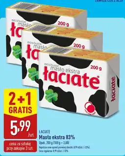 ALDI ŁACIATE Masło ekstra 83% oferta
