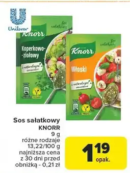 Carrefour Market Sos sałatkowy KNORR różne rodzaje oferta