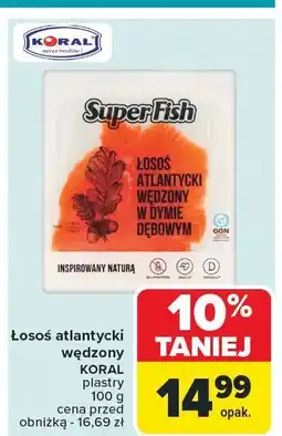 Carrefour Market Łosoś atlantycki wędzony KORAL oferta