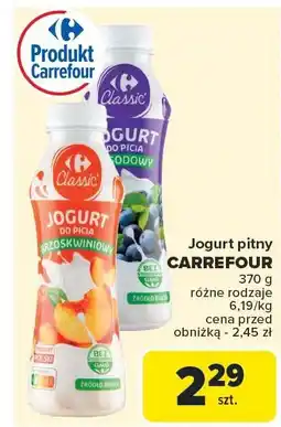 Carrefour Market Jogurt pitny Carrefour różne rodzaje oferta